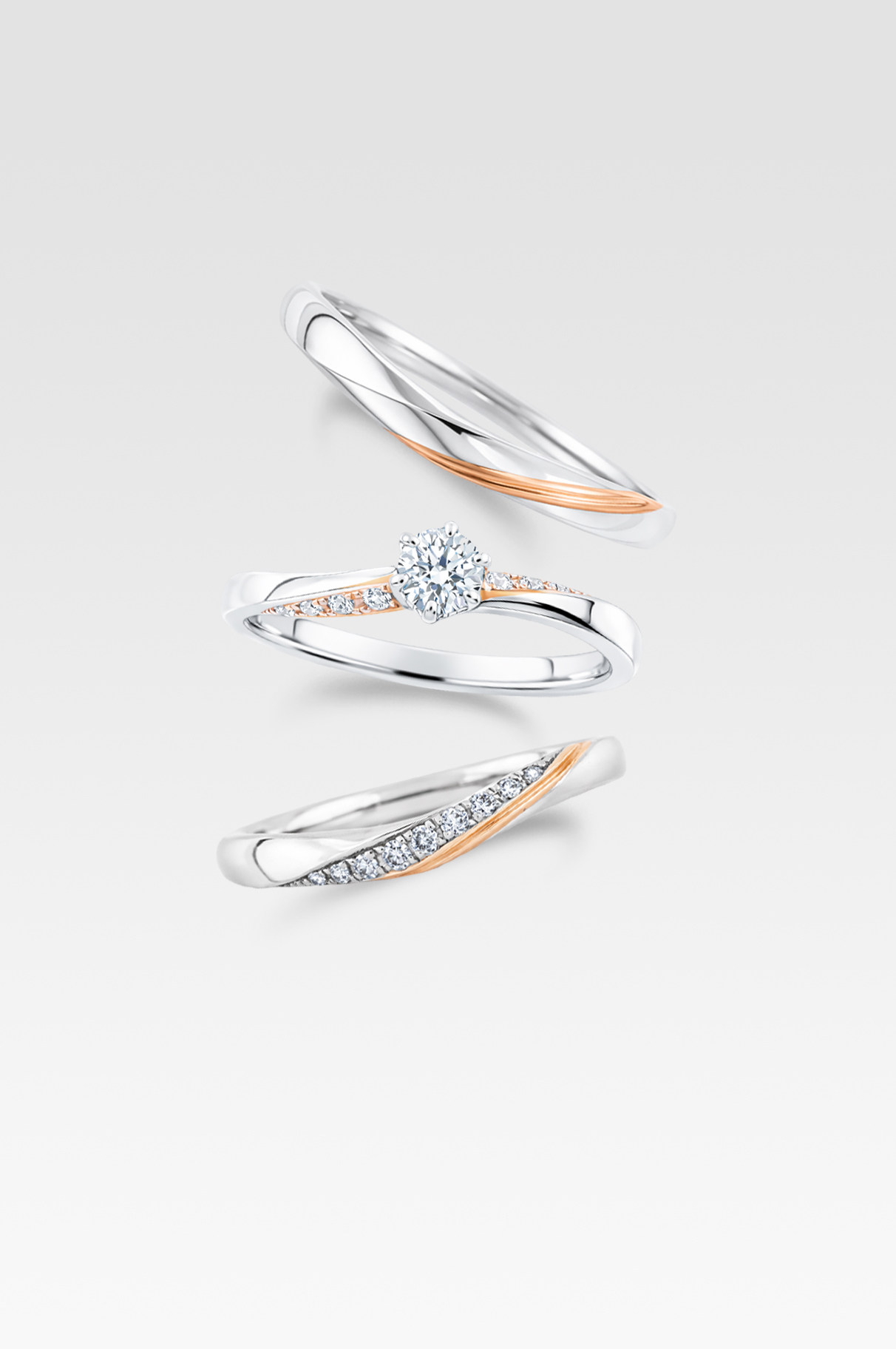 V字・クロスデザインの結婚指輪 5