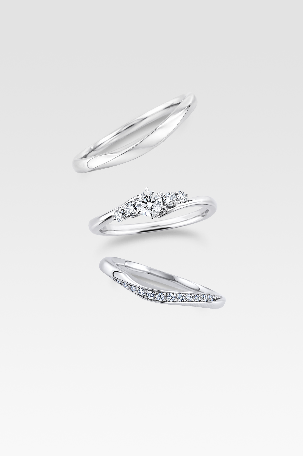 V字・クロスデザインの結婚指輪 6