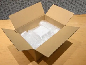 エアクッションで保護された梱包の様子2